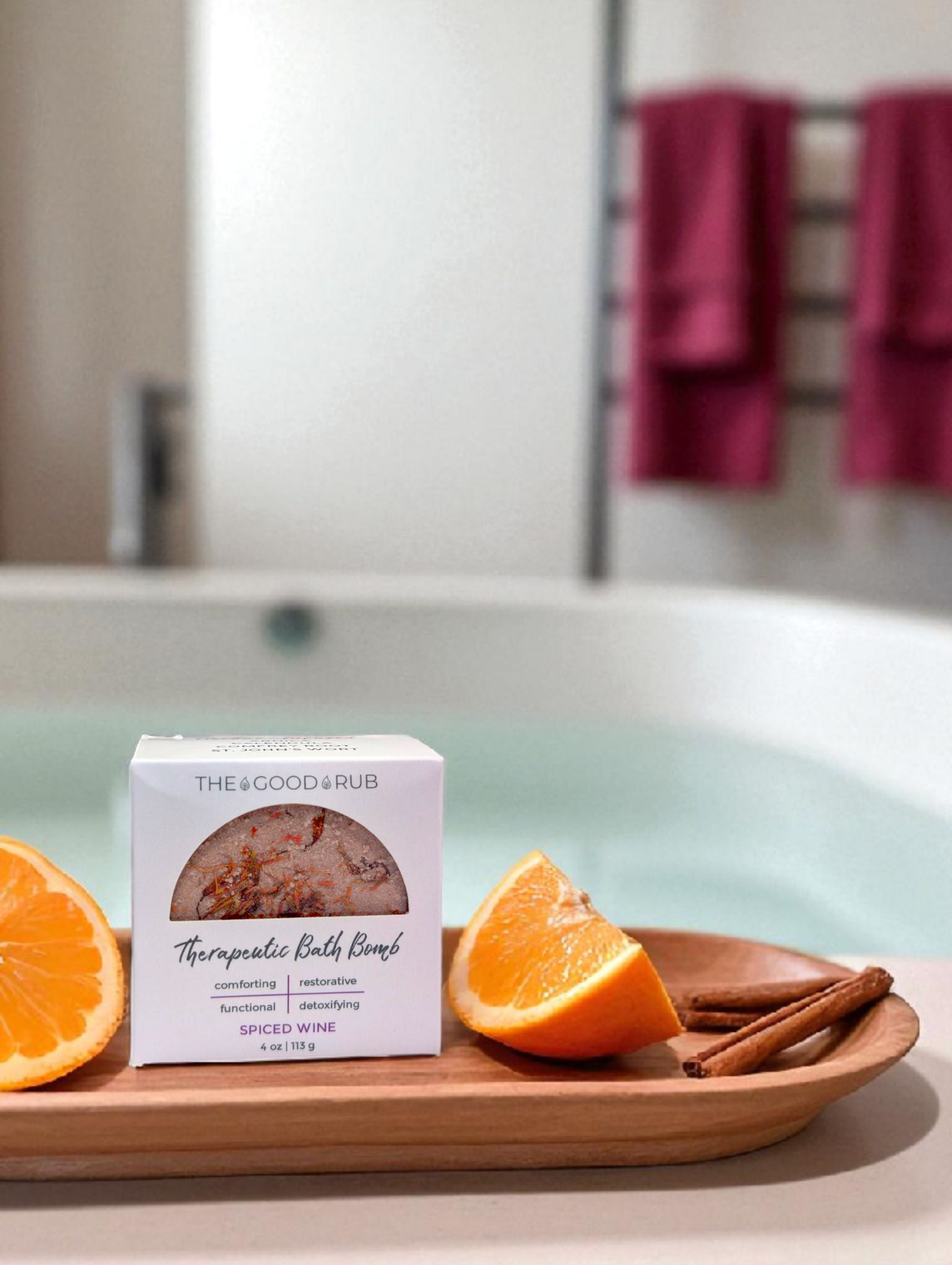 Herbal-Infused Spiced Wine Bath Bombs