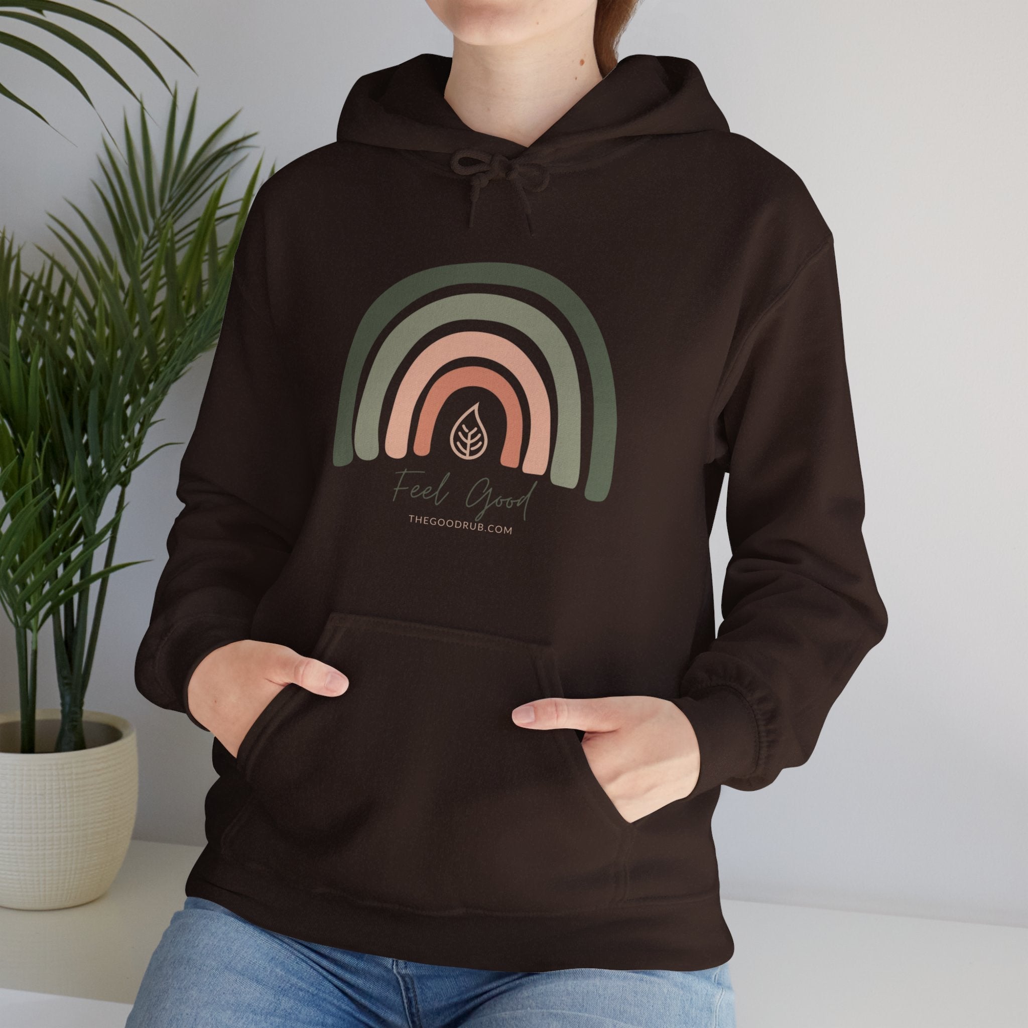 Feel Good Rainbow - Unisex Heavy Blend™ Hooded Sweatshirt - The Good Rub