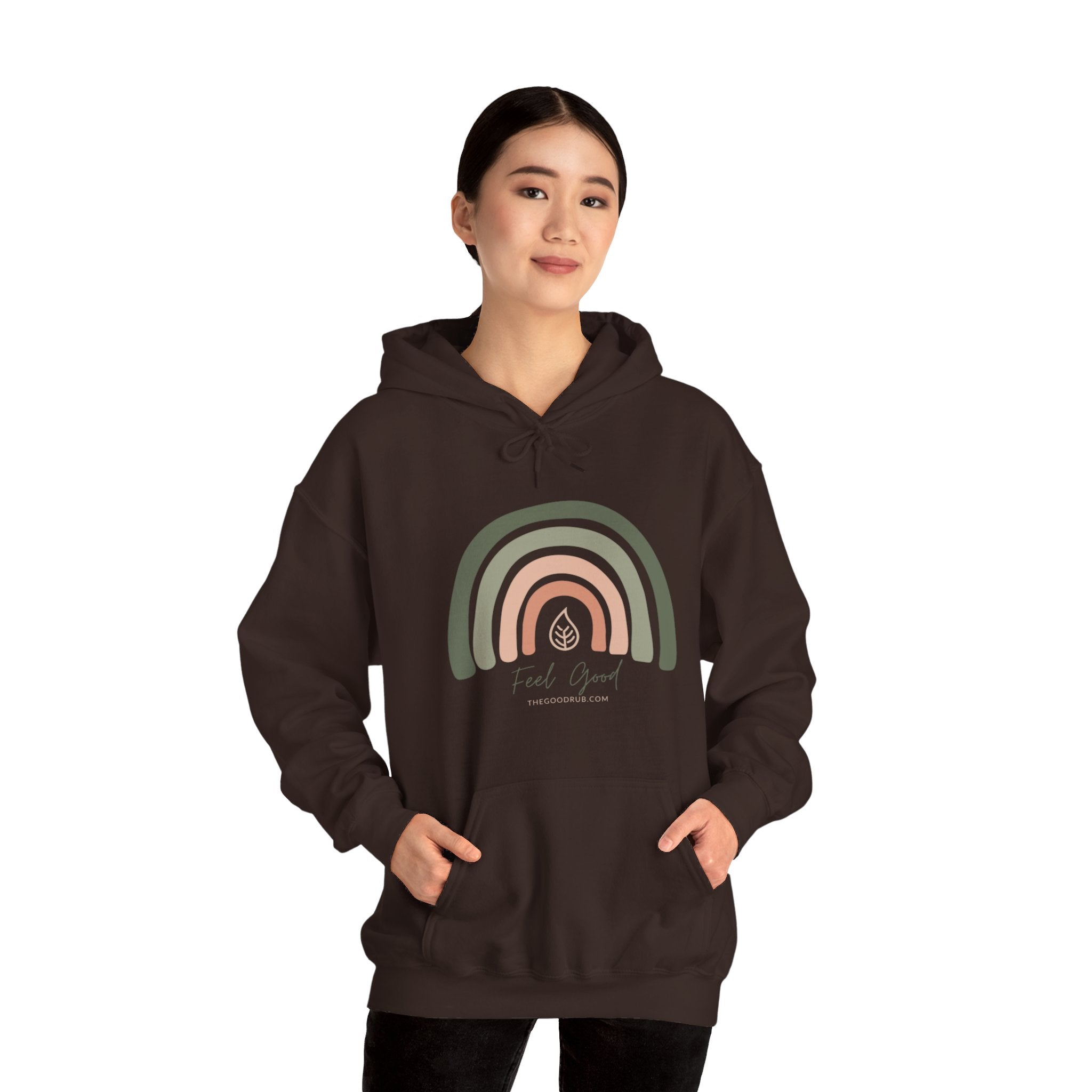Feel Good Rainbow - Unisex Heavy Blend™ Hooded Sweatshirt - The Good Rub
