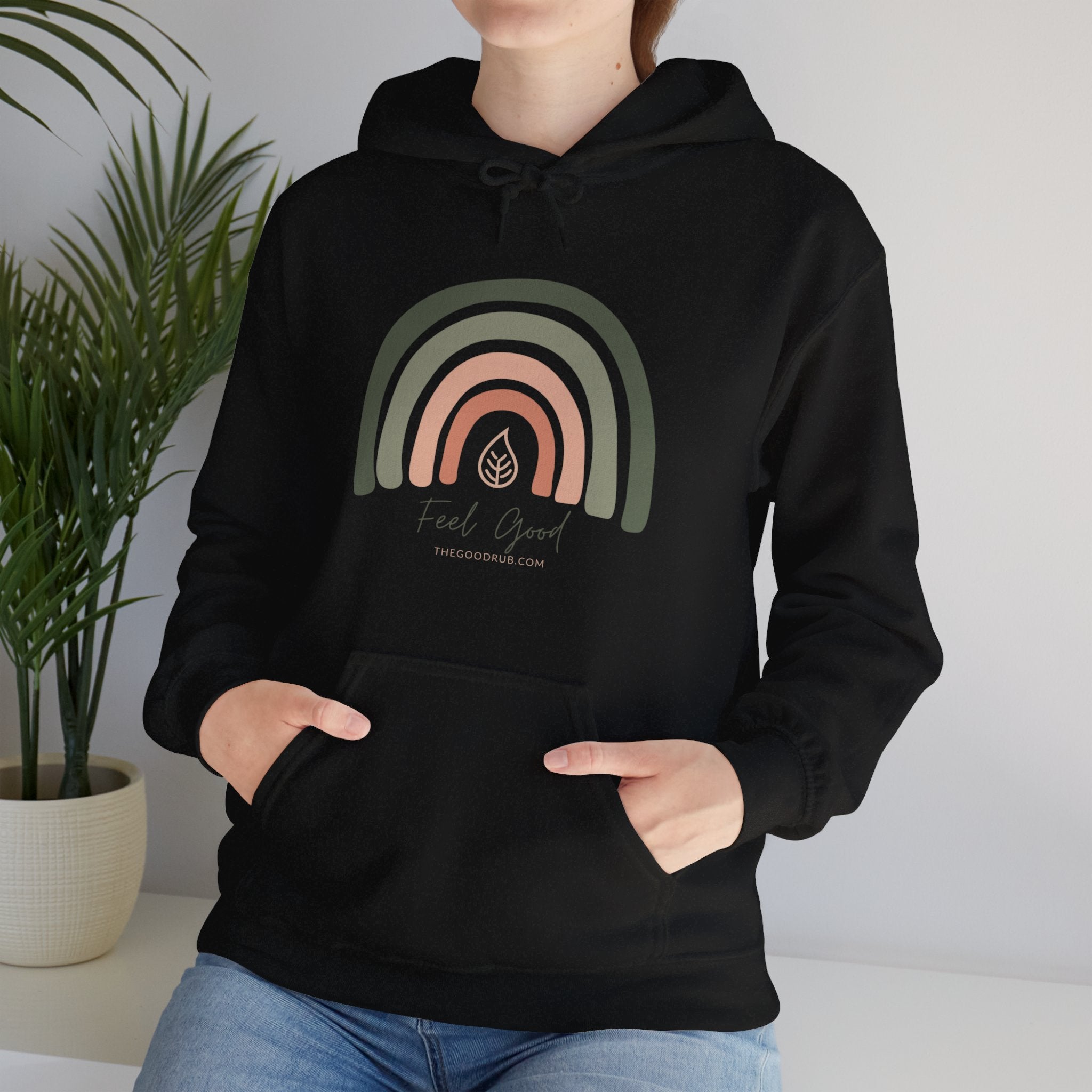 Feel Good Rainbow - Unisex Heavy Blend™ Hooded Sweatshirt - The Good Rub