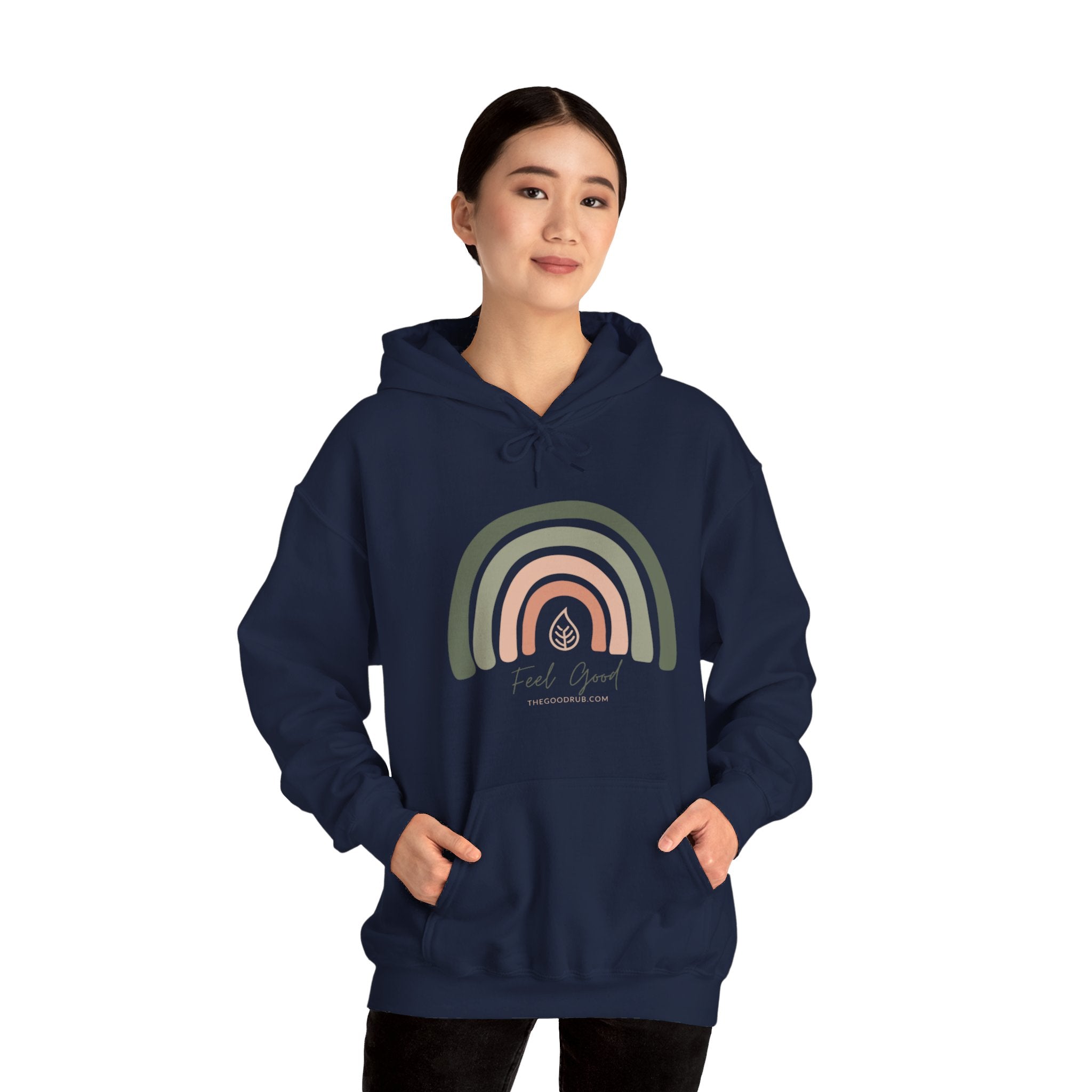 Feel Good Rainbow - Unisex Heavy Blend™ Hooded Sweatshirt - The Good Rub
