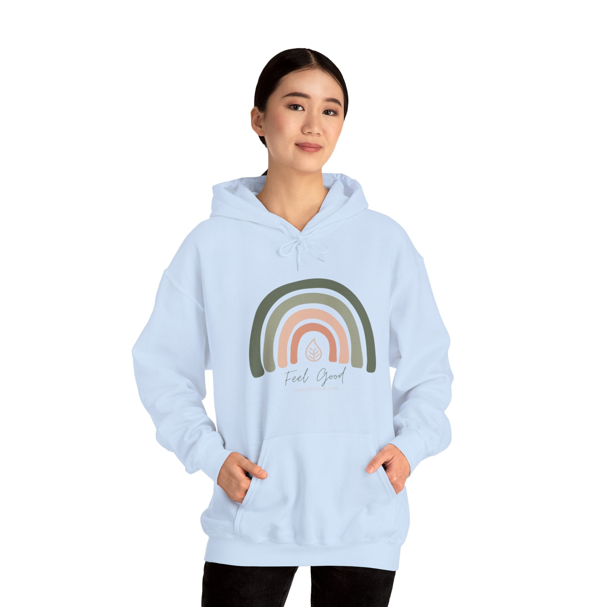Feel Good Rainbow - Unisex Heavy Blend™ Hooded Sweatshirt - The Good Rub