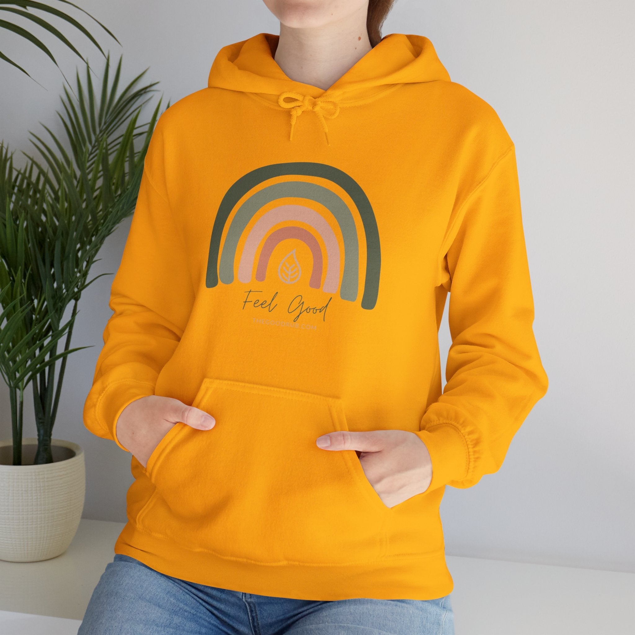 Feel Good Rainbow - Unisex Heavy Blend™ Hooded Sweatshirt - The Good Rub