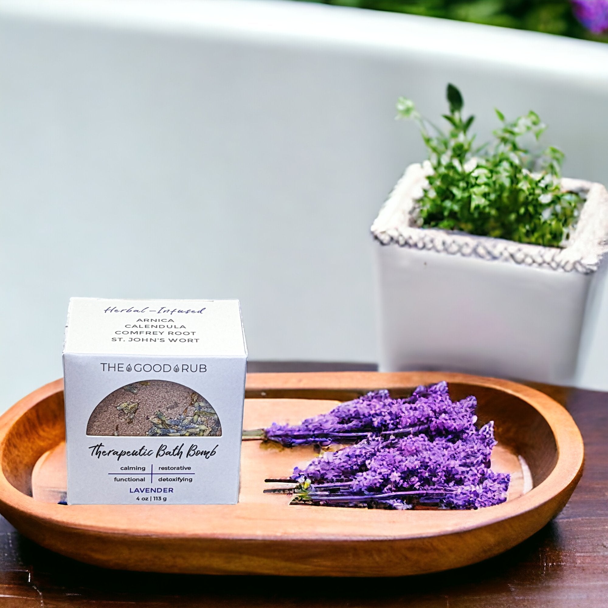 Herbal - Infused Lavender Bath Bombs - The Good Rub