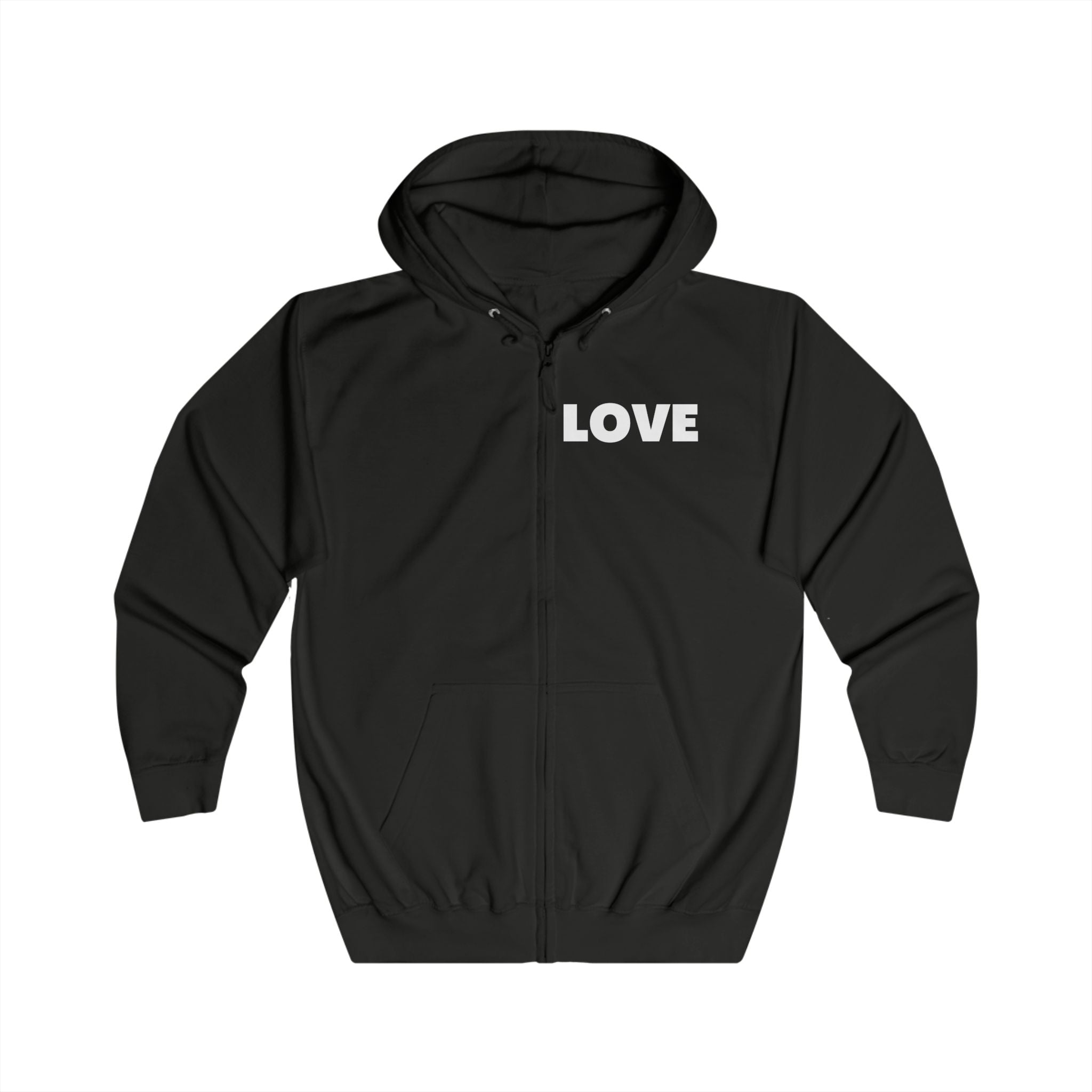 Self Love Unisex Full Zip Hoodie - Cozy and Inspirational Apparel - The Good Rub