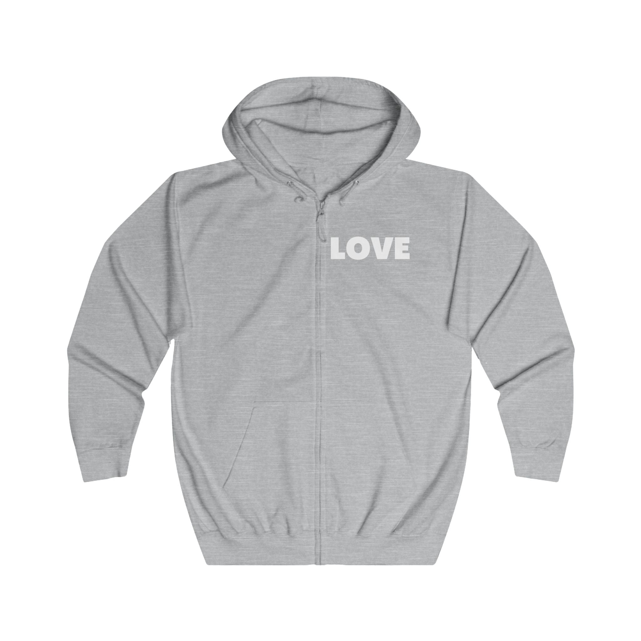 Self Love Unisex Full Zip Hoodie - Cozy and Inspirational Apparel - The Good Rub