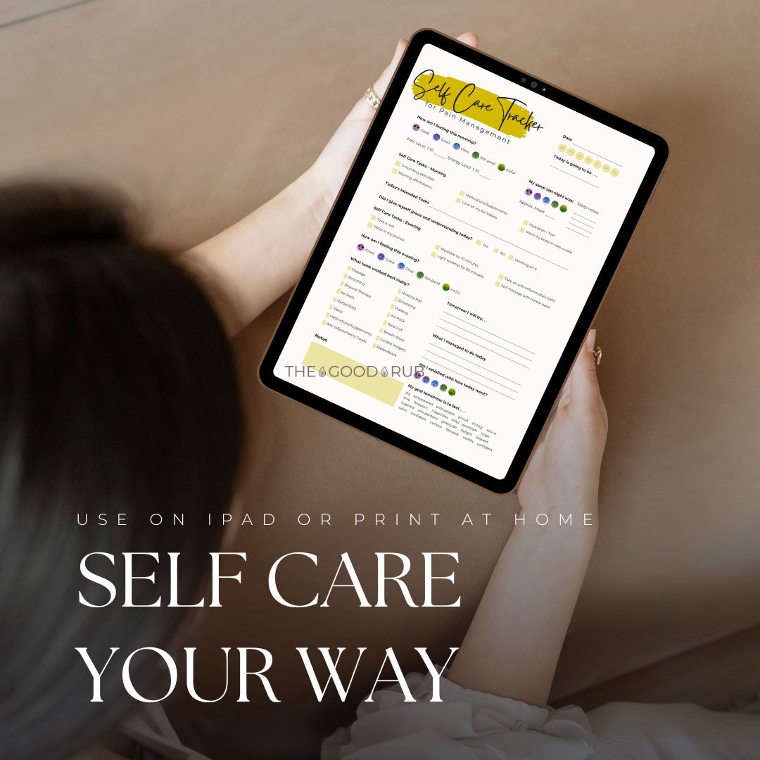 Self-Care Tracker for Pain Management – Editable, Printable PDF for GoodNotes, A4, A5, + US Letter | FREE Bonus Tools + Resources List