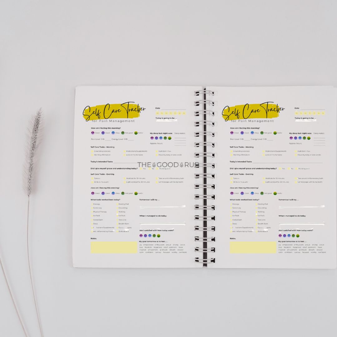 Self-Care Tracker for Pain Management – Editable, Printable PDF for GoodNotes, A4, A5, + US Letter | FREE Bonus Tools + Resources List