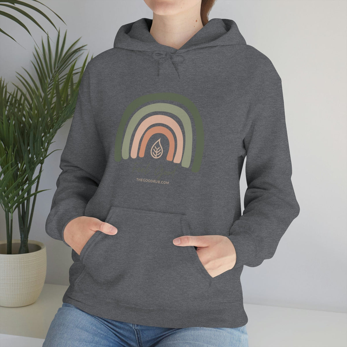 Feel Good Rainbow - Unisex Heavy Blend™ Hooded Sweatshirt - The Good Rub
