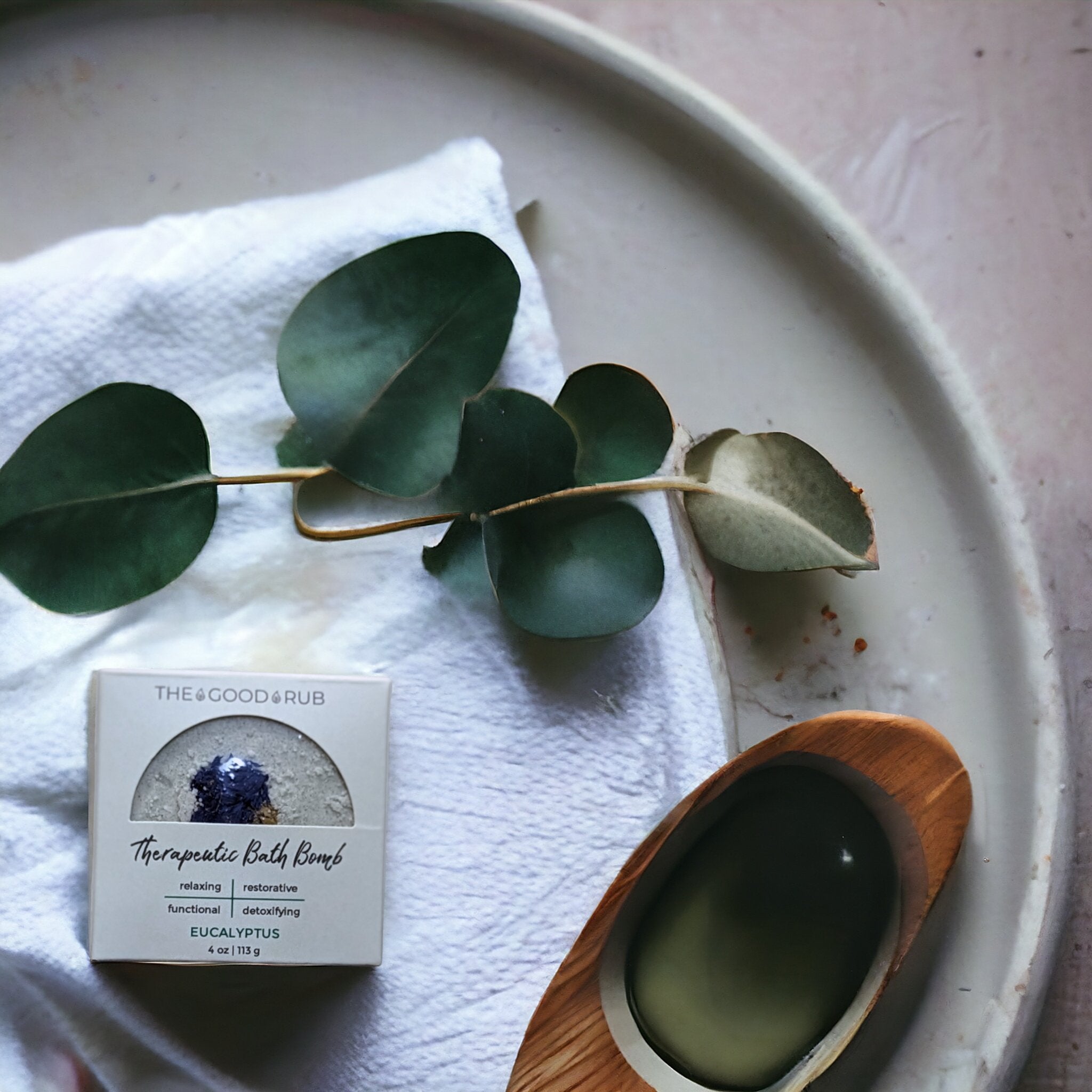 Herbal - Infused Eucalyptus Bath Bombs - The Good Rub