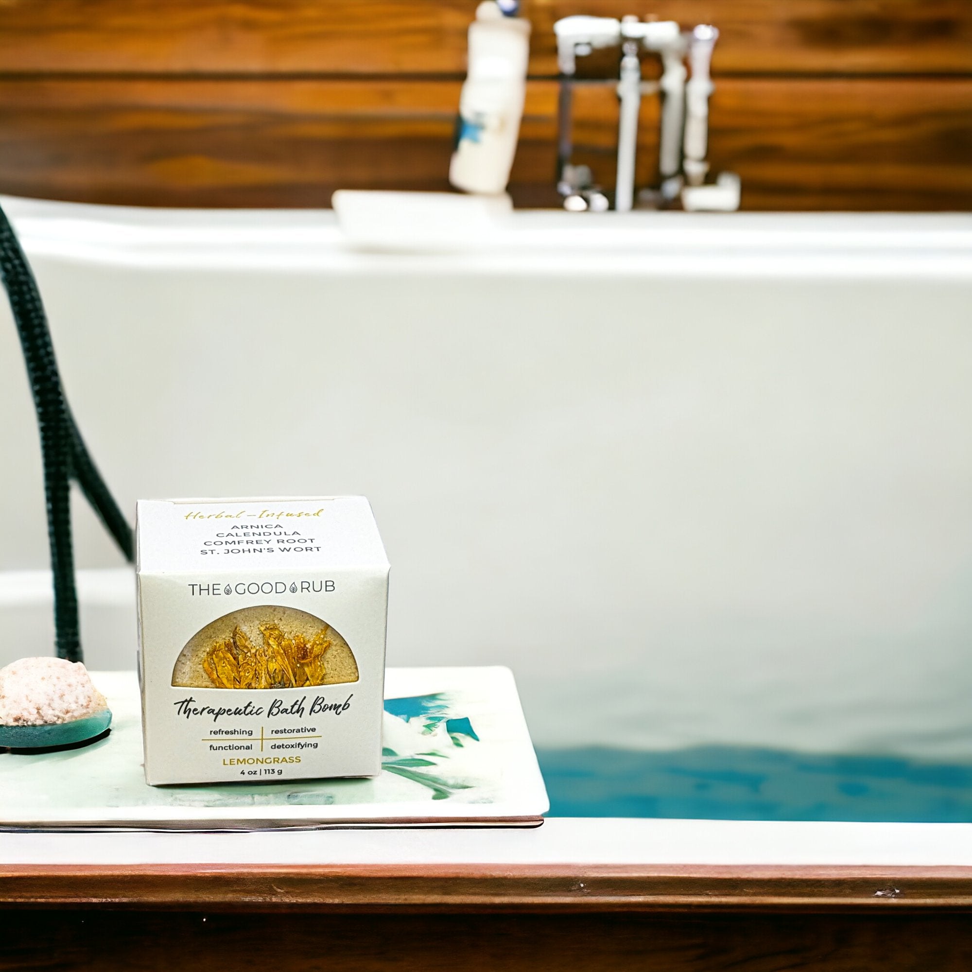 Herbal - Infused Lemongrass Bath Bombs - The Good Rub