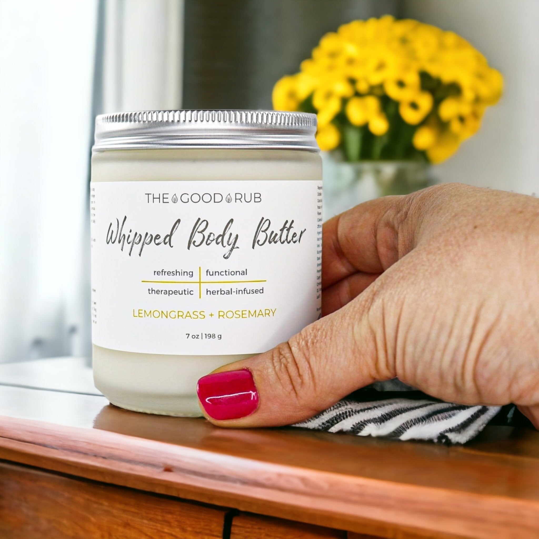 Lemongrass + Rosemary Whipped Body Butter - The Good Rub